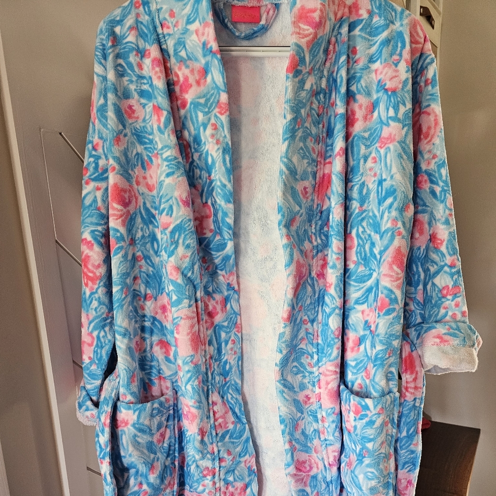 NWT Lilly Pulitzer Velour Terry Robe